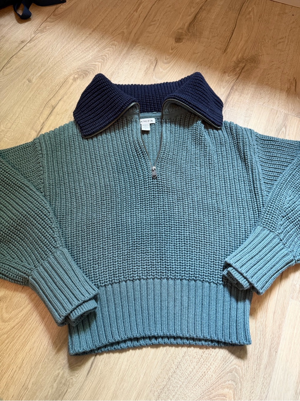 Athleta Alder Sweater Large Teal